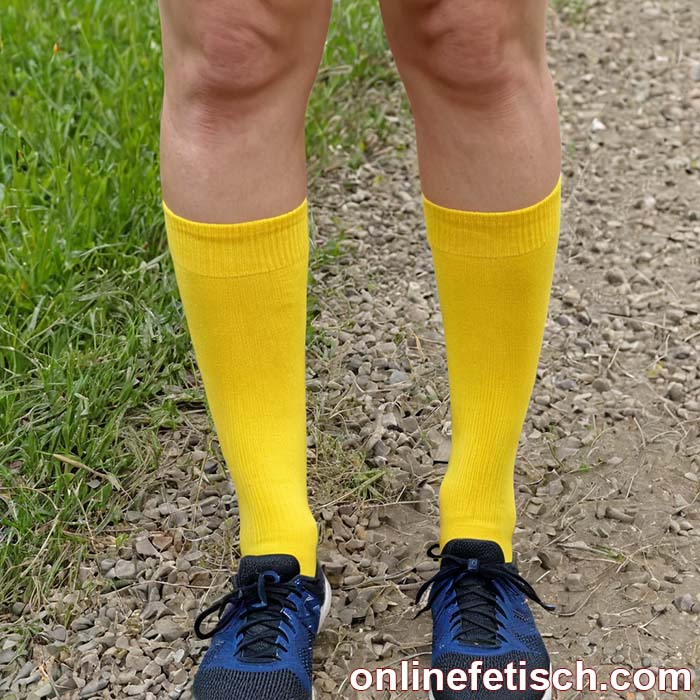 Anna aus Köln trägt gerne längere gelbe Sportsocken